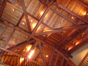 Samuelson Timberframe Design - timber frame lighting design